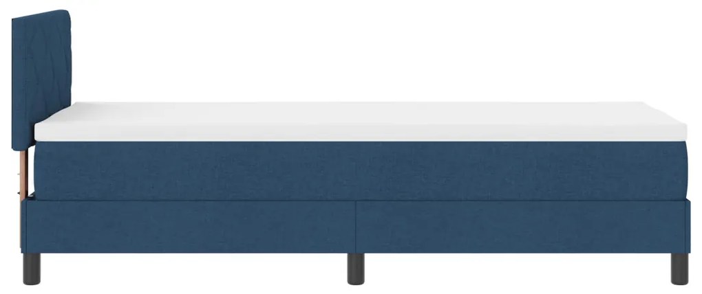 Boxspring Ágy Matraccal &amp; LED Kék 80x200 cm Szövet