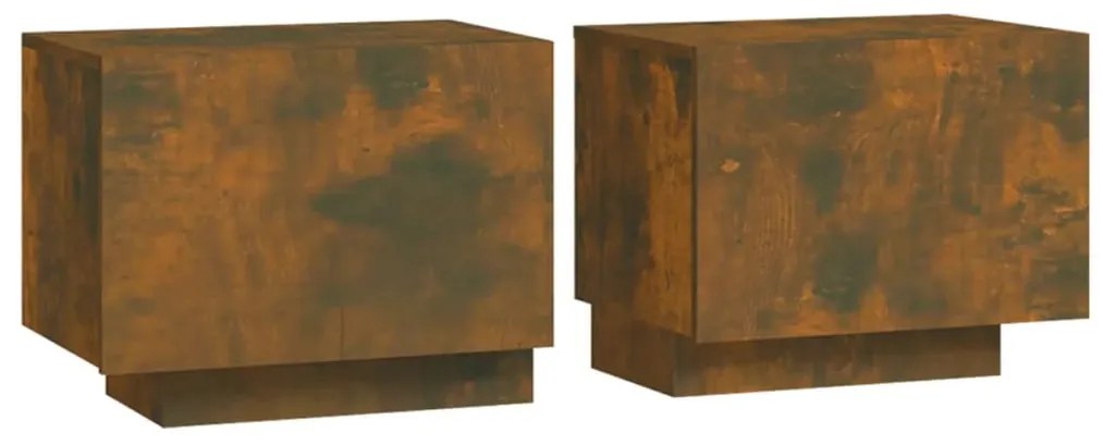 Füstös tölgy színű szerelt fa éjjeliszekrény 100 x 35 x 40 cm