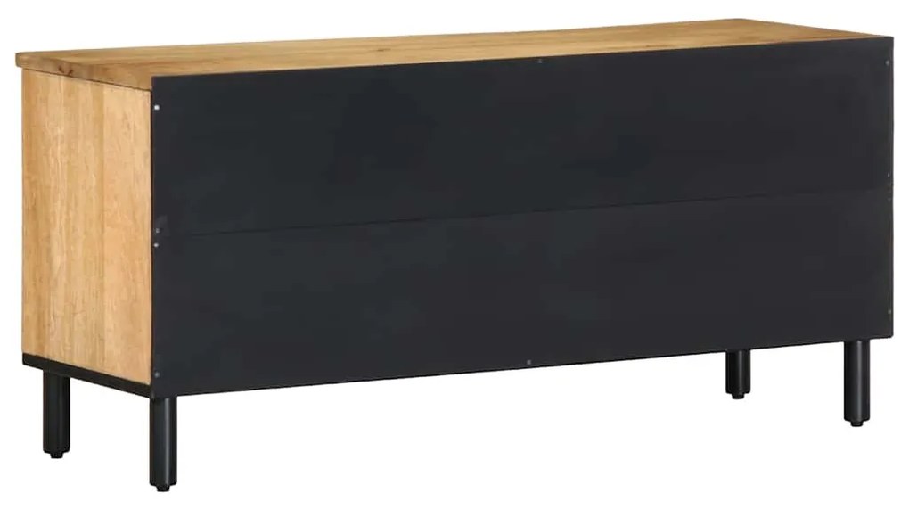 barna tömör mangófa TV-szekrény 100 x 33 x 46 cm