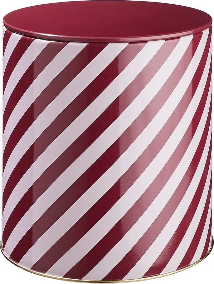 COOKIE JAR fém tárolódoboz, Candy Cane Ø13,5 cm