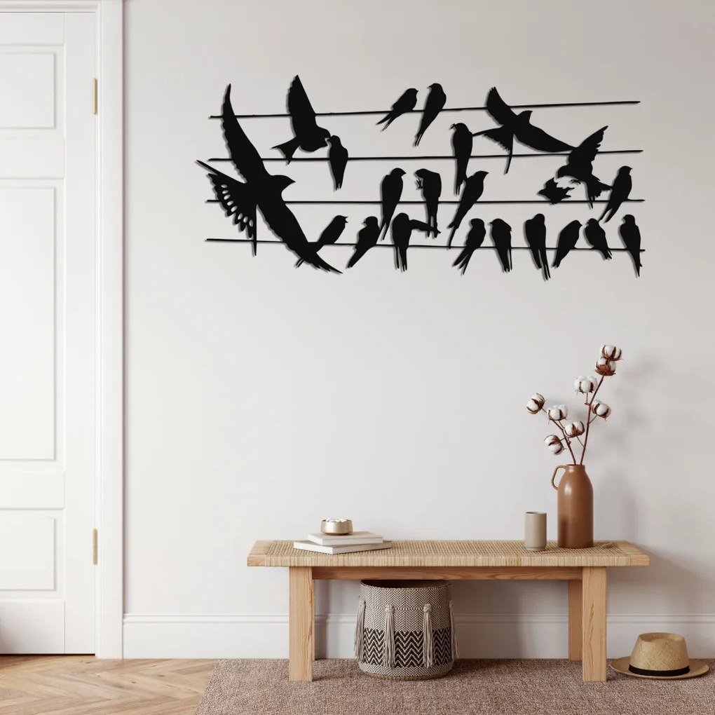 Fém fali dekoráció, 60×28 cm