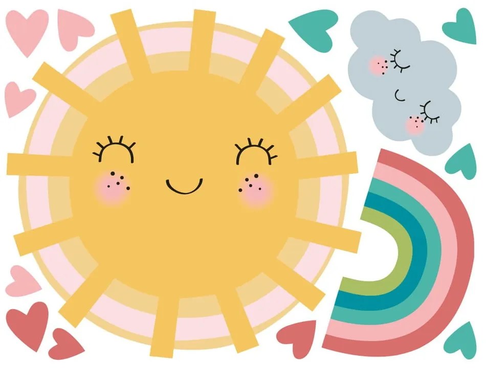 Sun, Clound and Rainbow gyerek falmatrica szett - Ambiance