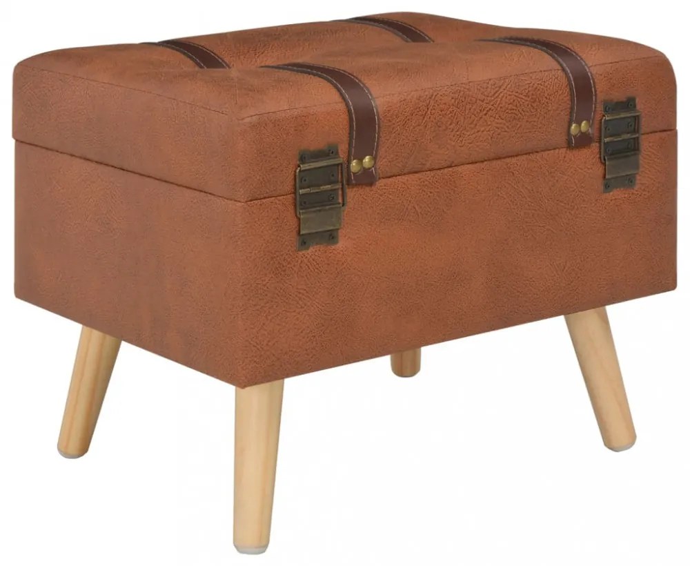 sárgásbarna műbőr tárolóülőke 40 cm