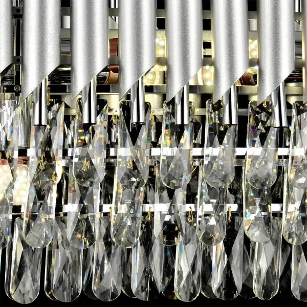 Brilagi - Láncos csillár ECLIPSE 10xE14/10W/230V 78x28 cm ezüstszínű