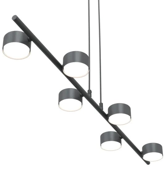 Csillár zsinóron SORA 6xGX53/12W/230V fekete