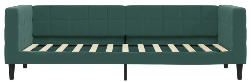 sötétzöld kihúzható bársony heverő 80 x 200 cm