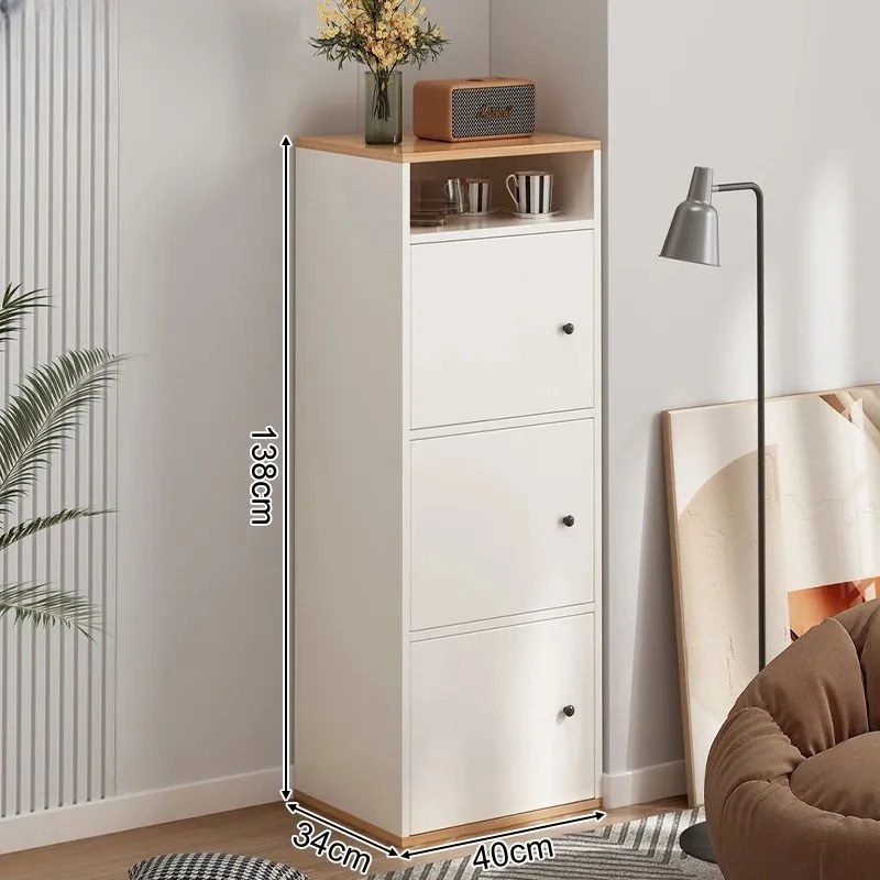 Komód hálószoba nappali bútor 2 ajtós szekrény 60x30x70 cm fehér PZ01