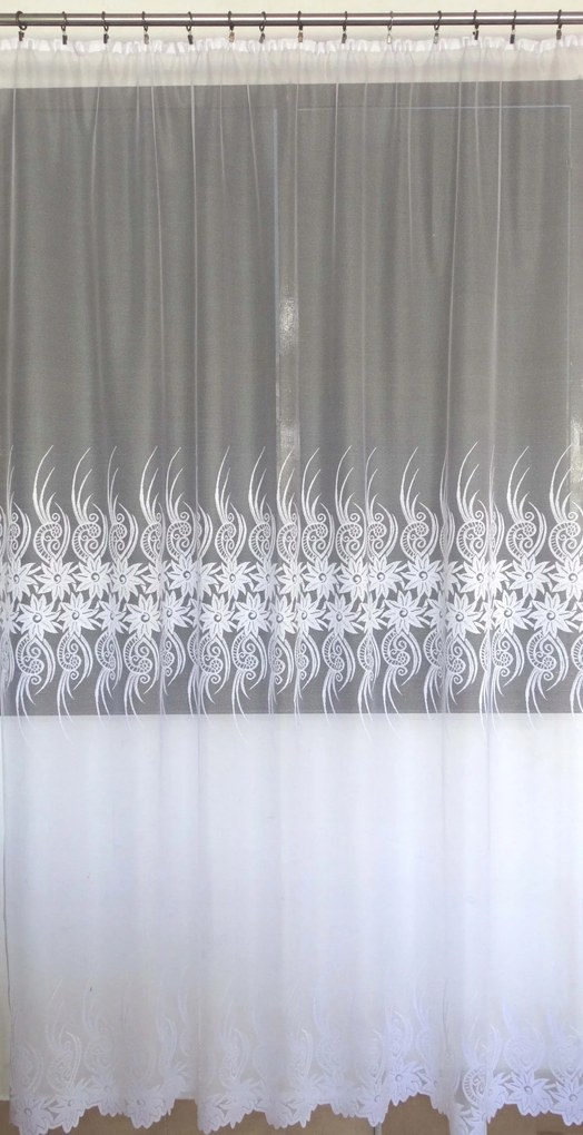 Mg Függöny hullám jacquard 2348 Fehér 210x300 lengyel K
