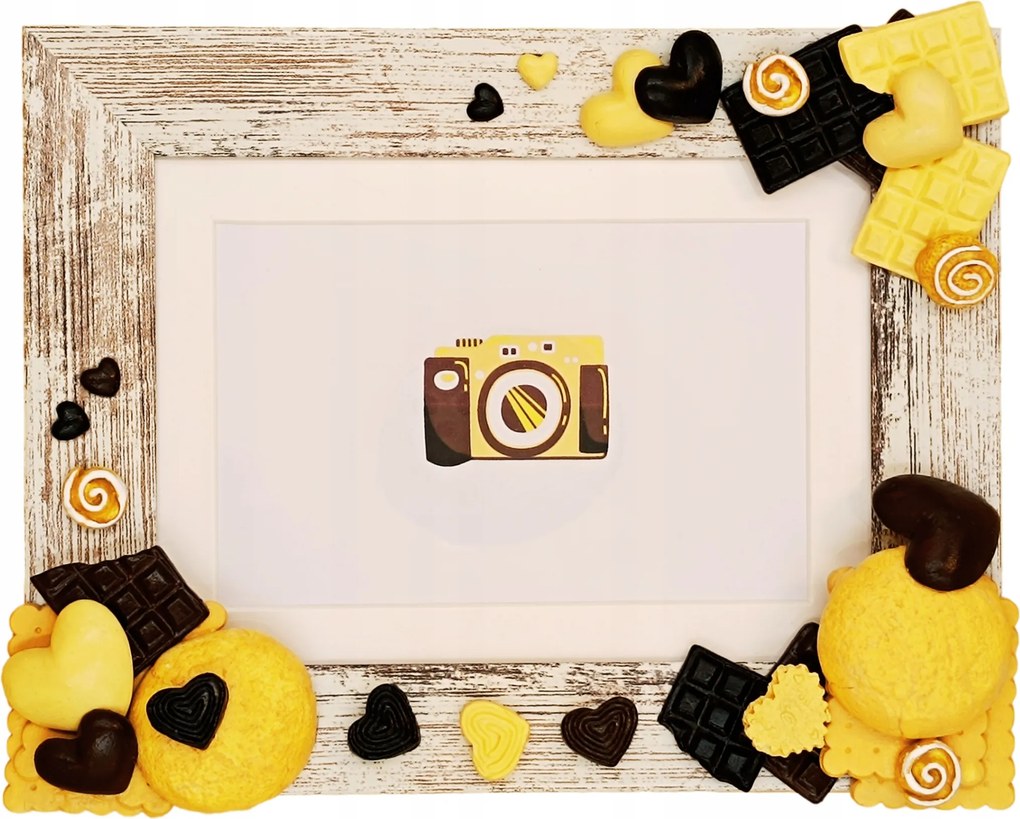 Képkeret Dekoratív dekoratív keret Csokoládék és kekszek