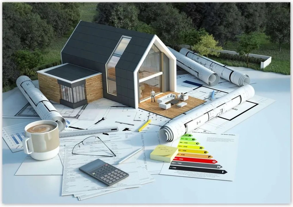 Poszterek 100x70 Otthon design építés kávé