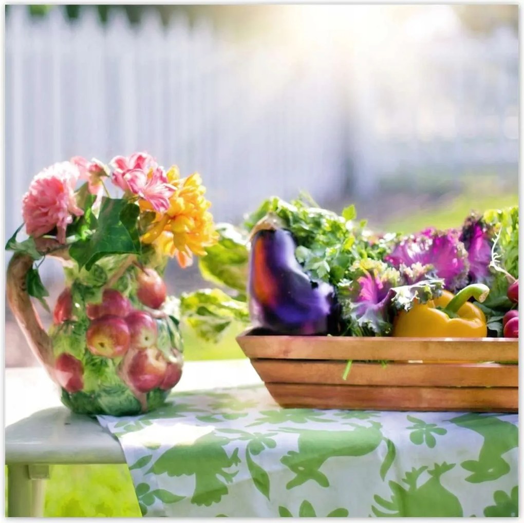 Poszterek 100x100 Zöldségek a serpenyőben