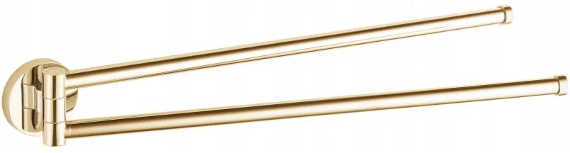 Mexen Remo dupla forgó törölközőtartó, arany - 70507255-50