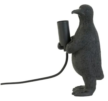 Matt fekete asztali lámpa (magasság 24 cm) Penguin – Light &amp; Living