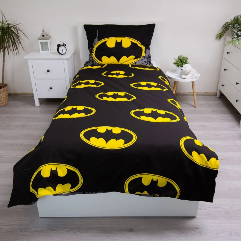 Batman The Emblem ágyneműhuzat 140×200cm, 70x90 cm