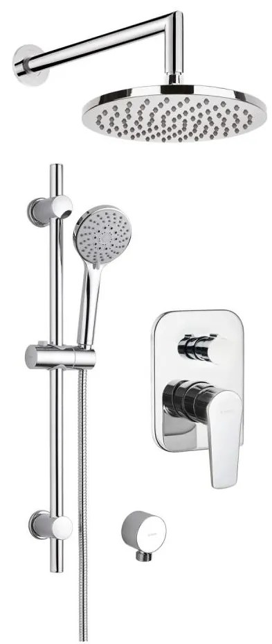 Deante NAC_09GA - ALPINIA zuhanyszett falba süllyesztett csapteleppel, fényes króm