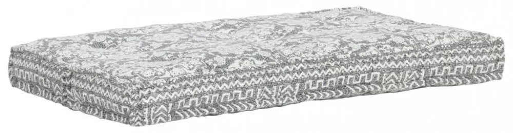 világosszürke foltvarrott szövet raklapkanapé-párna