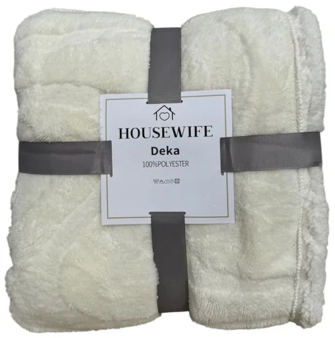Luxus mikroplüss sherpa pléd NESTIVE fehér Méret: 200 x 230 cm