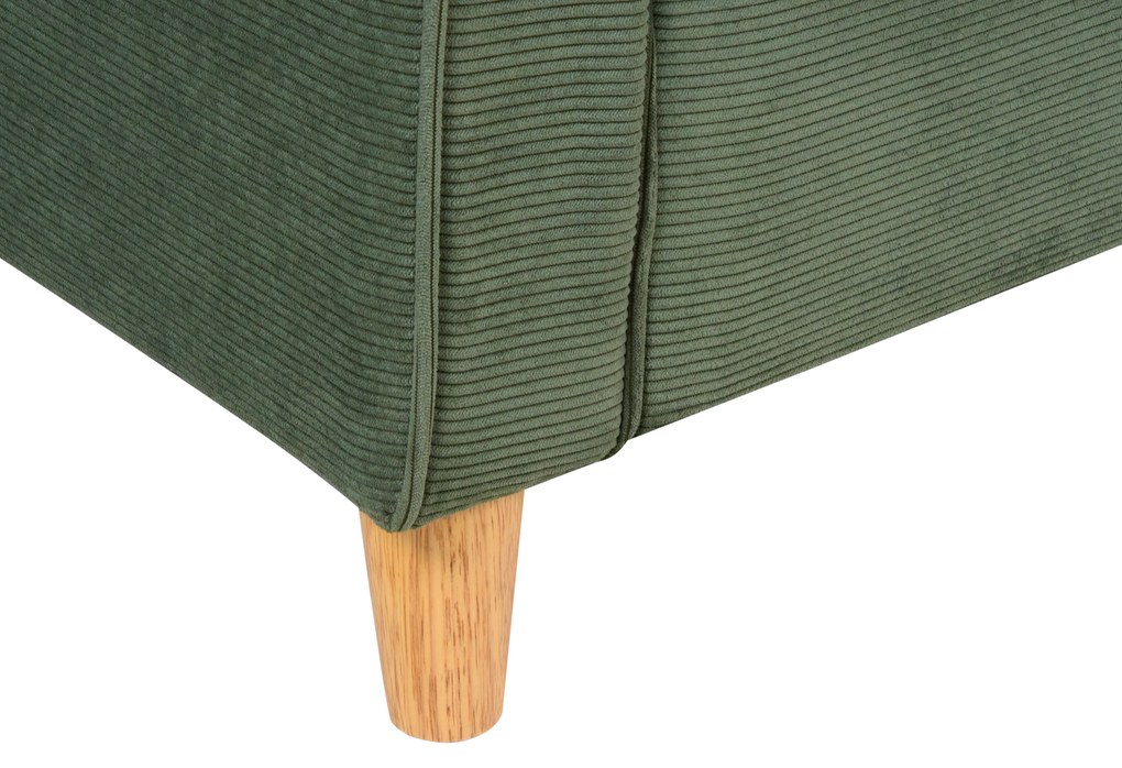 Háromszemélyes sötétzöld kordbársony kanapé RONNEBY Beliani