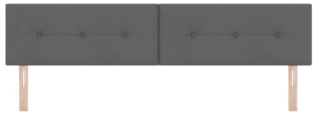 Fejtámla Gombos Párnázott Sötétszürke 200 cm Textil