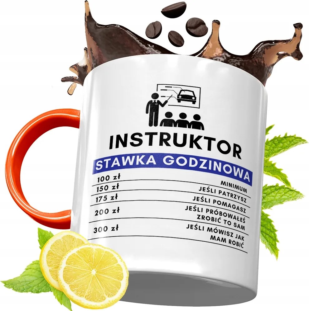 Narancssárga Bögre Oktatónak Ajándék fényképes nyomtatással