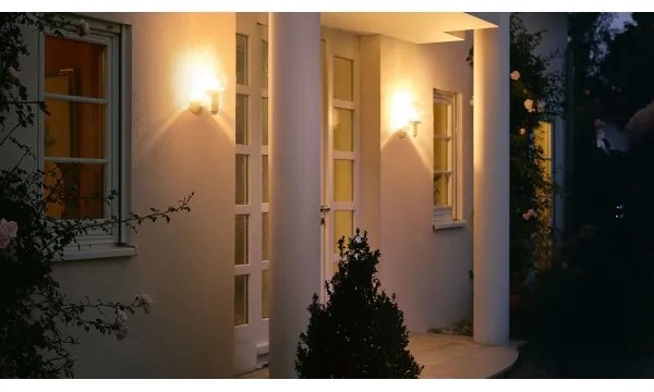 STEINEL 634315 - L 560 S Kültéri fali lámpa érzékelővel fehér IP44