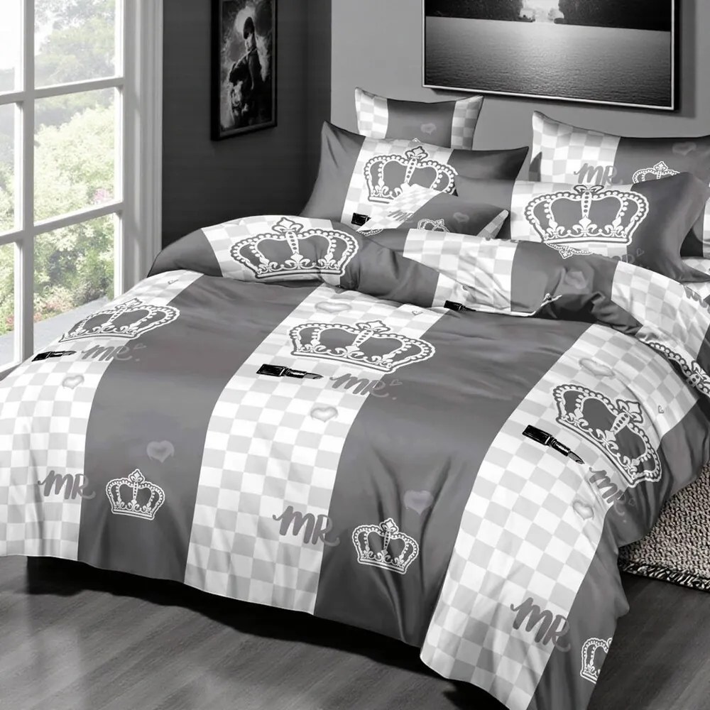 Ágynemű CROWN GREY 7 részes 140X200 cm