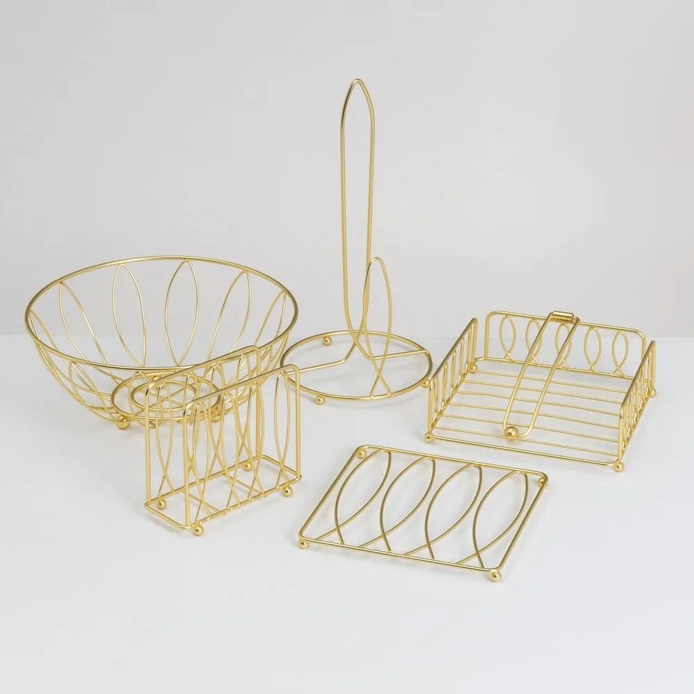 Aranyszínű fém papírtörlő tartó ø 16 cm – Casa Selección