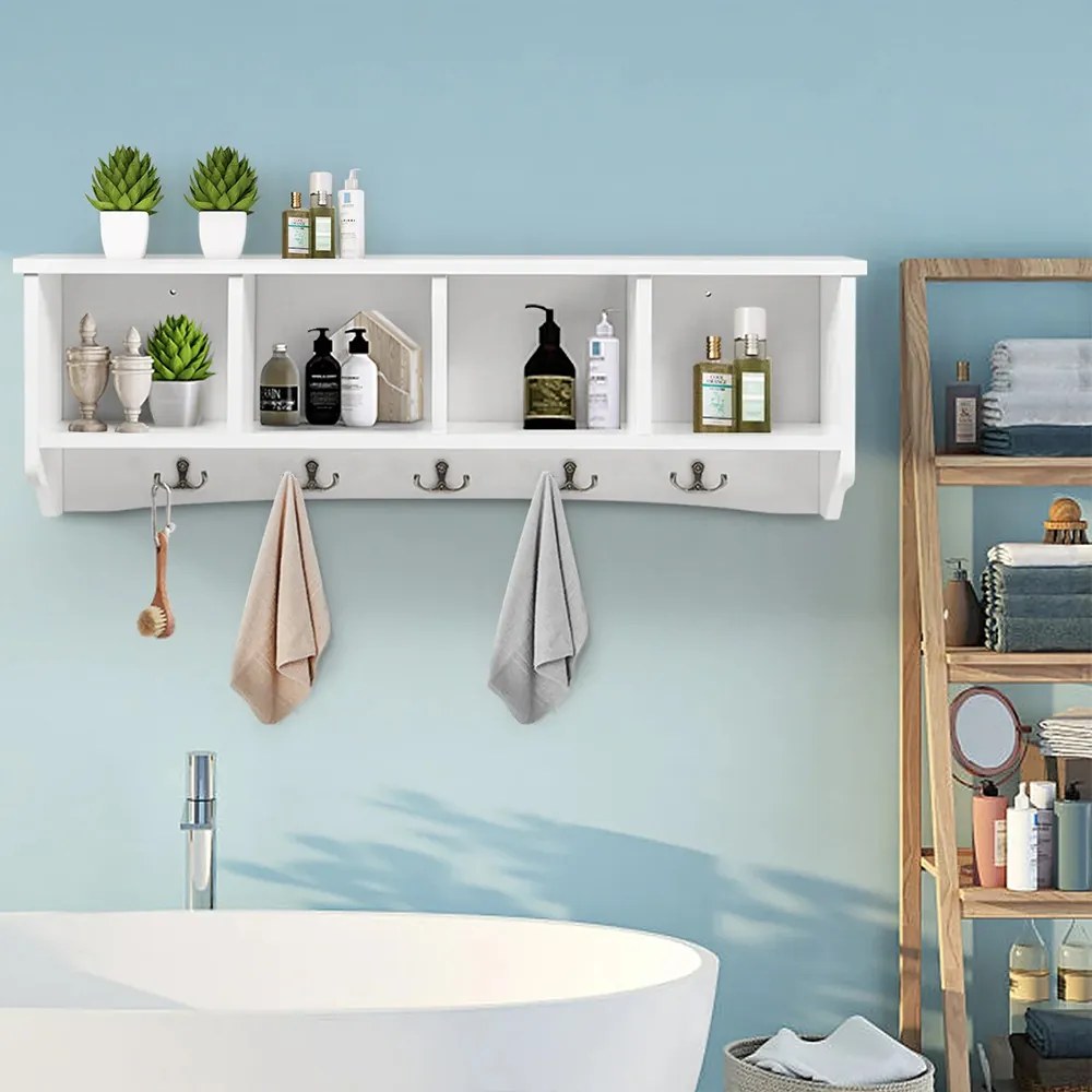 Falra szerelhető fogas tárolórekeszekkel