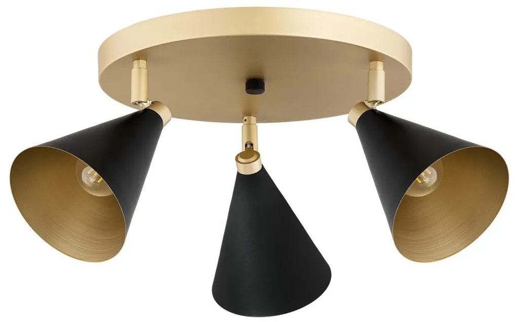 Argon 6262 - Spotlámpa LUCINDA 3xE14/7W/230V fekete/arany