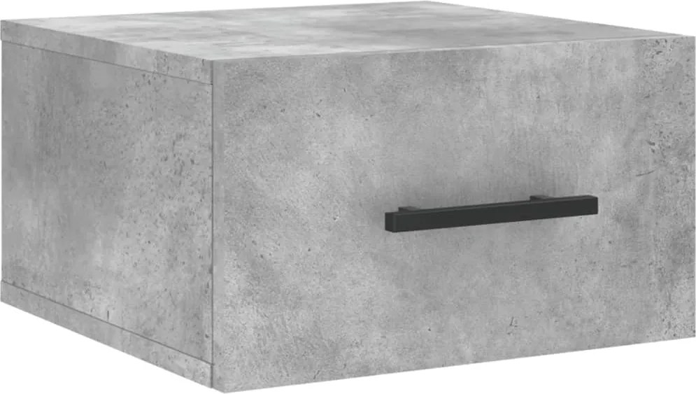 vidaXL 2 db betonszürke falra szerelhető éjjeliszekrény 35x35x20 cm