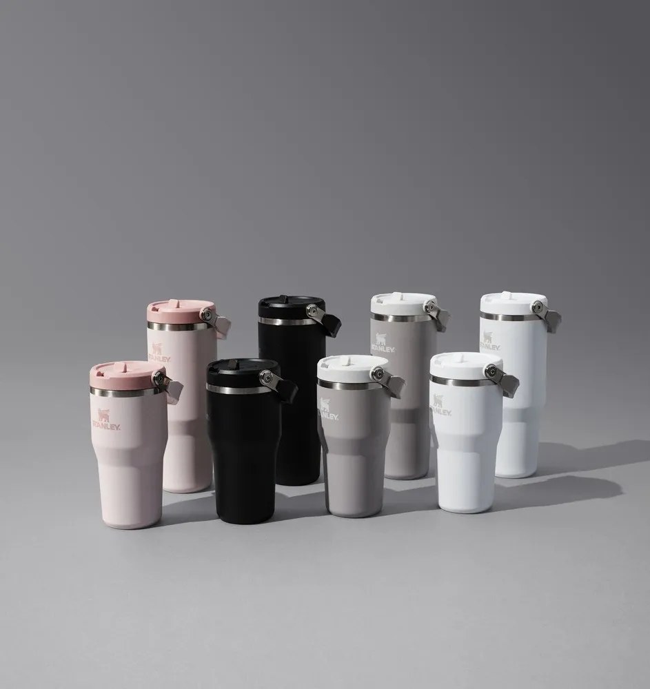 Világos rózsaszín rozsdamentes acél termosz 410 ml IceFlow™ Flip Straw 2.0 Tumbler Rose Quartz – Stanley