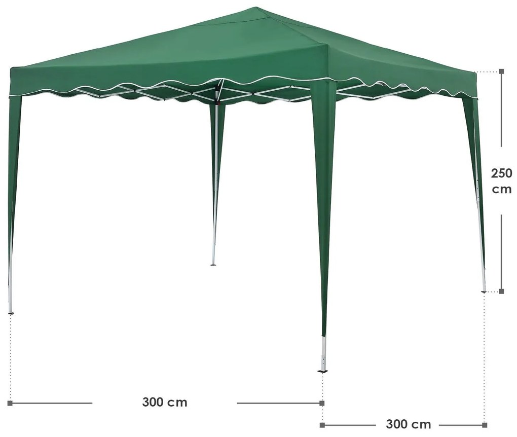 Juskys Vivara kerti sátor 3x3 m - zöld
