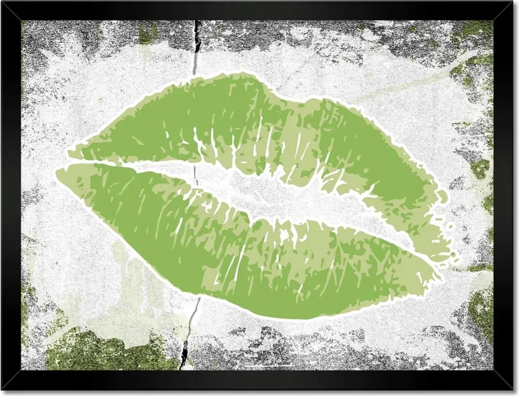 Poszterek keretben 40x30 Lány szája Ajkak