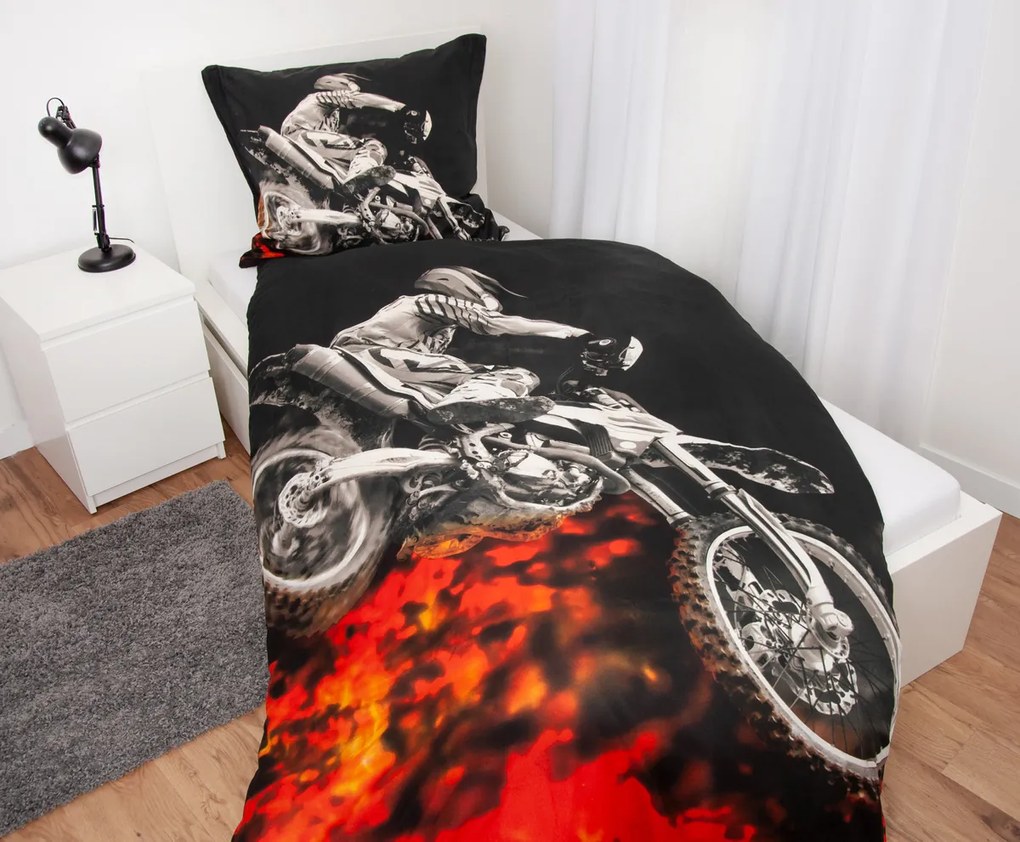 Herding Pamut ágynemű Motorcycle , 135 x 200 cm,80 x 80 cm
