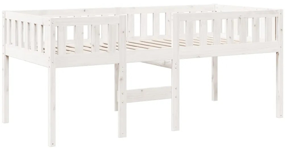 fehér tömör fenyőfa gyerekágy matrac nélkül 90 x 190 cm