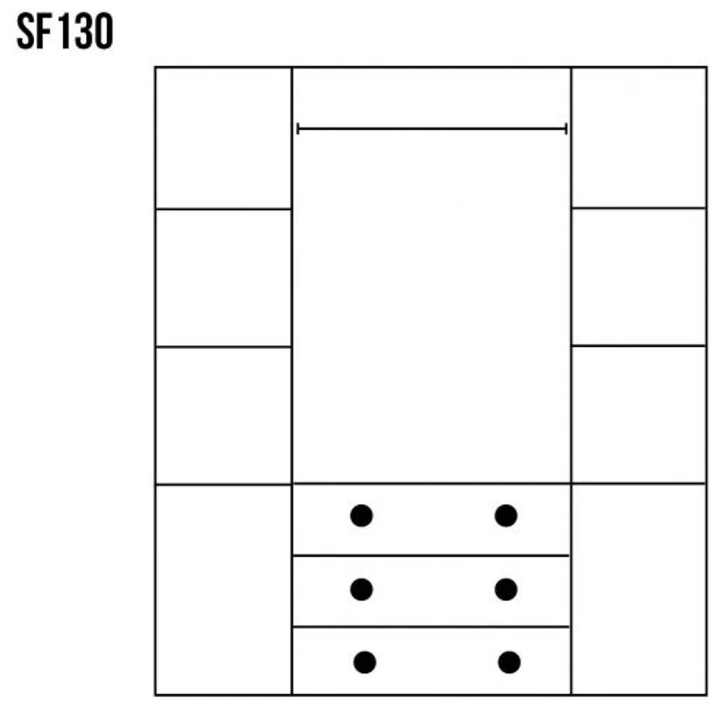 Szekrény SF130 Dió