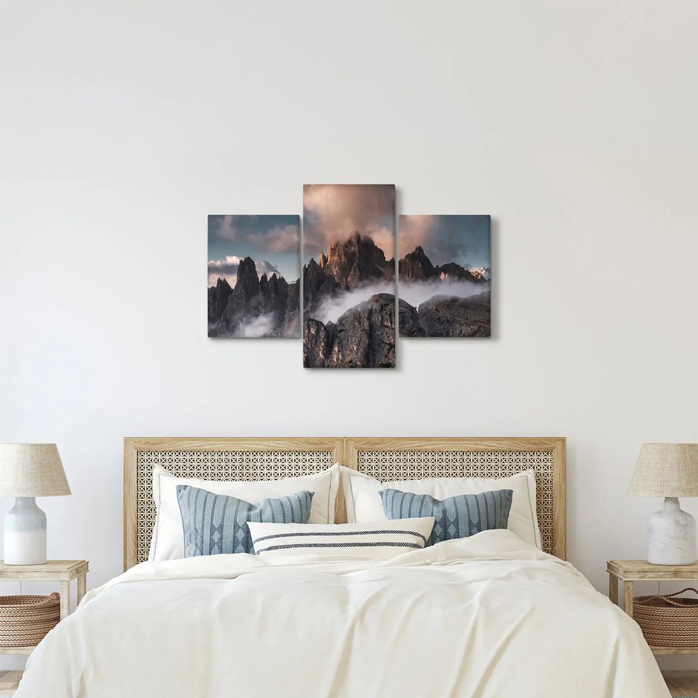 Kép - A ködben rejtett olasz dolomitok (90x60 cm)