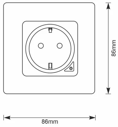 Okos konnektor SMART 3680W/230V/16A Wi-Fi Tuya SCHUKO