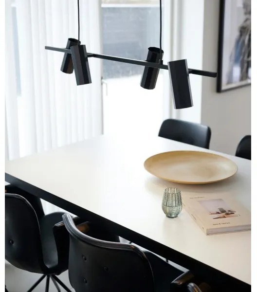 Nordlux - Csillár zsinóron ALANIS 4xGU10/15W/230V fekete