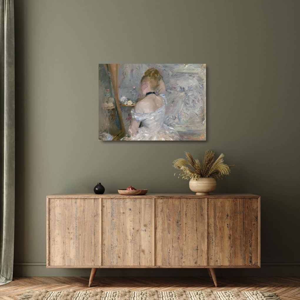 Üveg kép - Berthe Morisot, Woman at Her Toilette, reprodukciók (70x50 cm)