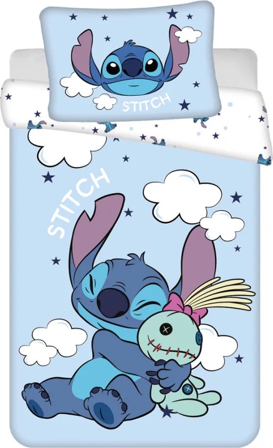 Disney Lilo és Stitch, A csillagkutya Clouds gyerek, ovis ágyneműhuzat 100×135 cm, 40×60 cm