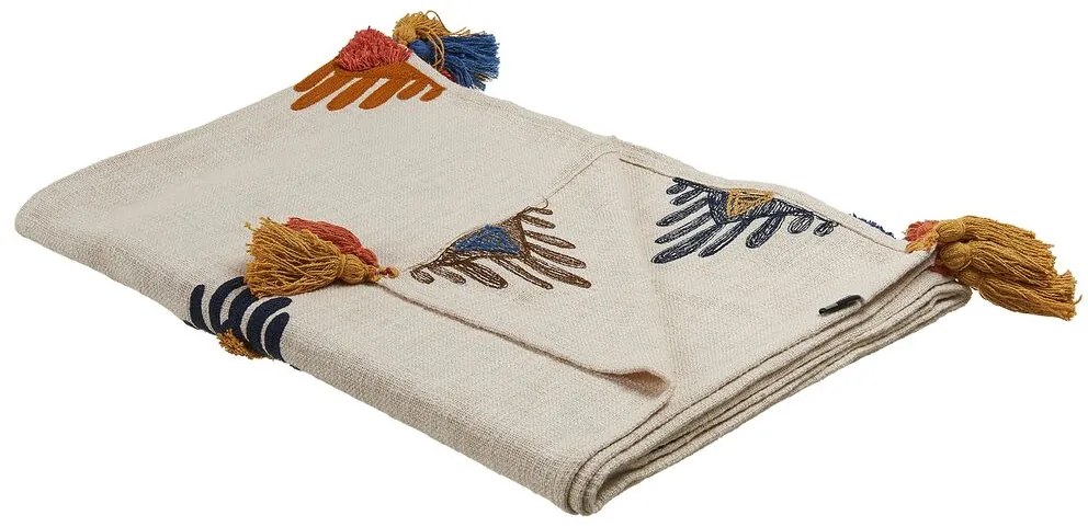 Színes pamut ágytakaró 130 x 180 cm MUNGER Beliani