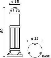 NOVOLUX 272B-G05X1A-02 Klasszikus Kültéri Állólámpa Fehér, Fekete E27 IP55
