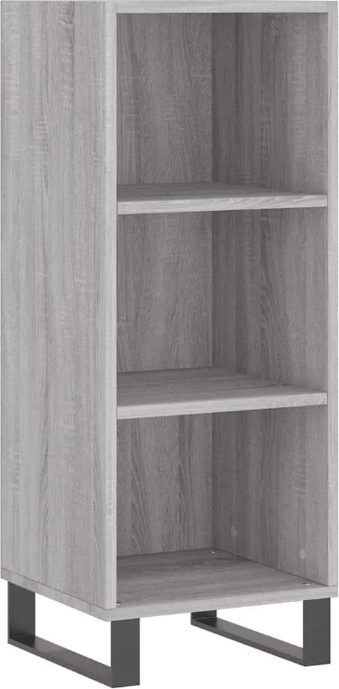 vidaXL szürke sonoma színű szerelt fa tálalószekrény 34,5x32,5x90 cm