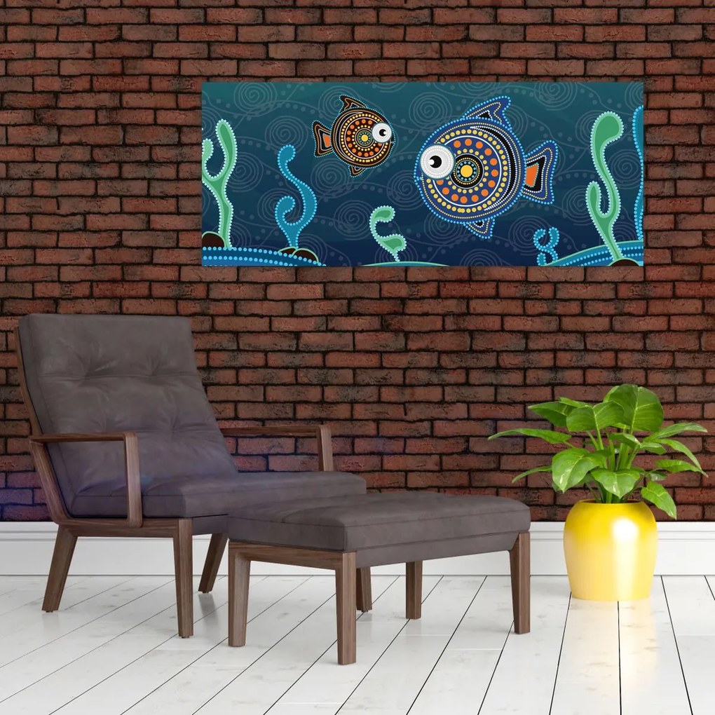 Kép - festett hal (120x50 cm)