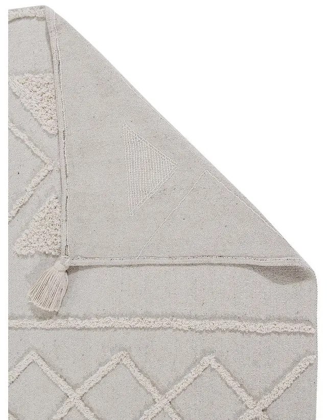 Fehér mosható kézi szövésű pamut szőnyeg 120x160 cm Tribu Natural – Lorena Canals