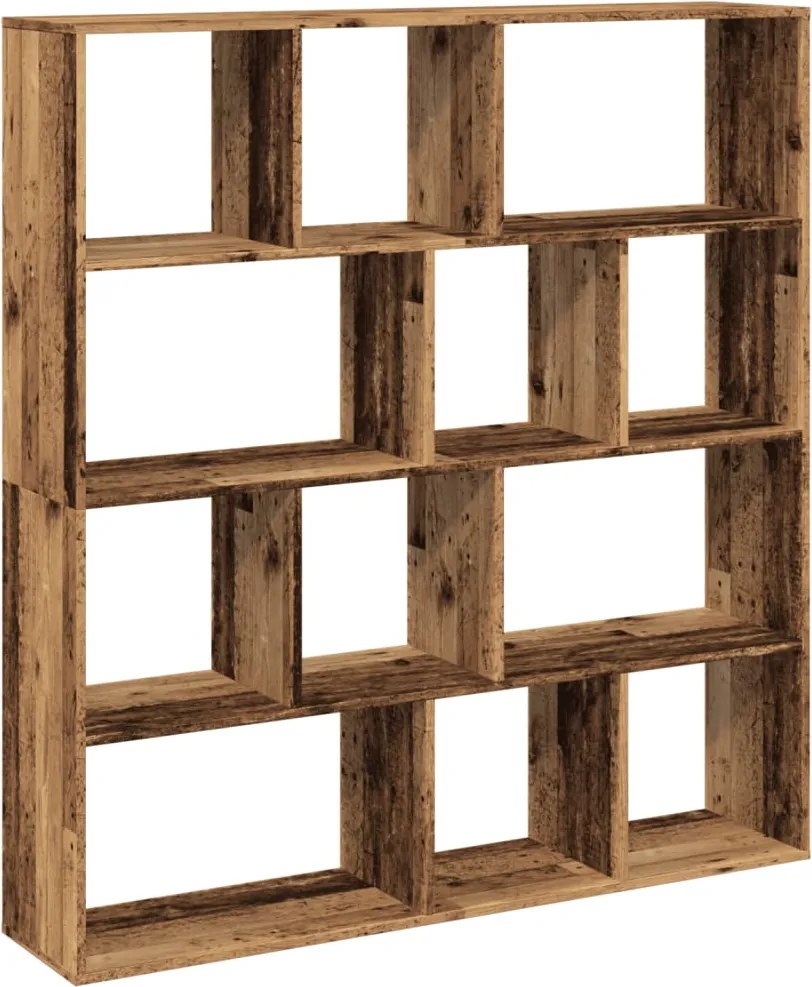 vidaXL antik fa színű szerelt fa könyvszekrény 132 x 29 x 141,5 cm