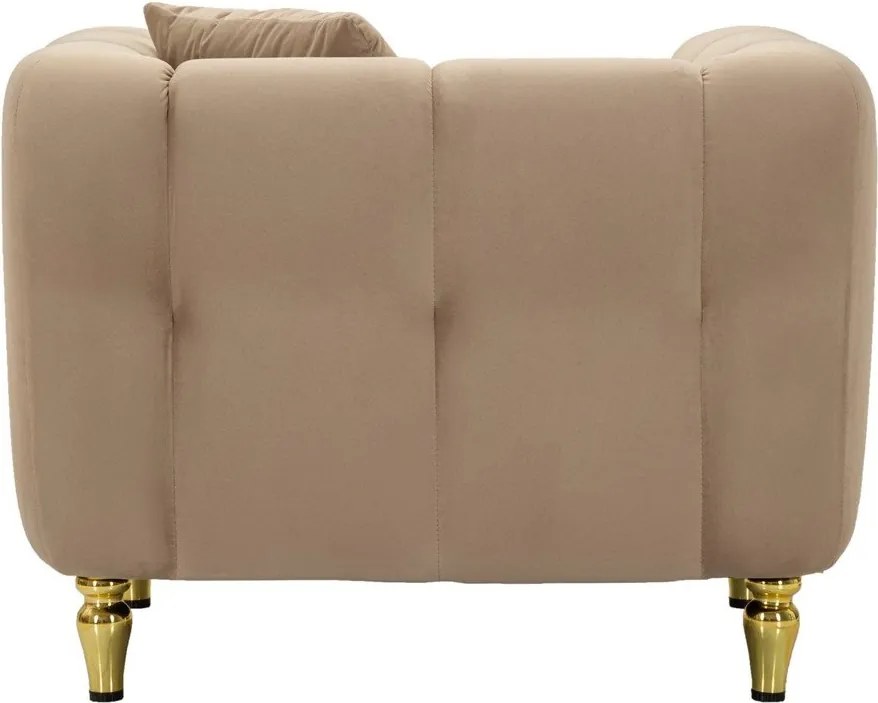 Szürkésbarna bársony fotel Alma – Mauro Ferretti