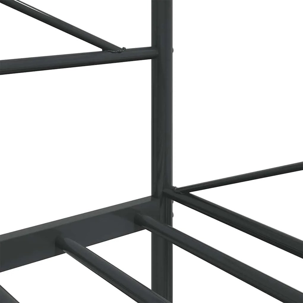 kanapéágy matrac nélkül fekete 100x200 cm acél