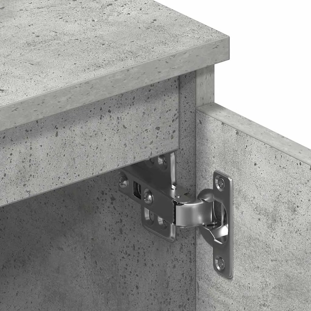 betonszürke szerelt fa TV-szekrény 140 x 40 x 35,5 cm